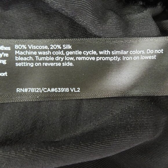 Eileen Fisher Velvet Ankle Pants Women's Plus Size 3X Black Wide Leg Silk Blend - Picture 9 of 9